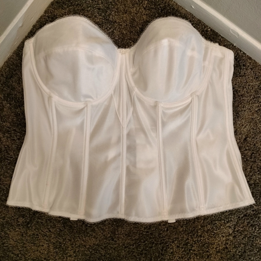 Dominique White Strapless Plus Size Bridal Wedding Corset
